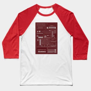 Drum Machine Synthesizer Collection for Electronic Musician Baseball T-Shirt